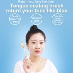 Thumbnail Cofoe Nhựa Phế Liệu Lưỡi Loại Bỏ Xấu Hơi Thở Tươi Phế Liệu Rêu Làm Sạch Sổ Lưu Niệm Lưỡi Bàn Chải Băng Cạp Miệng Vệ Sinh Miệng Chăm Sóc Nha Khoa 3