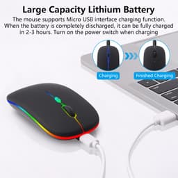 Thumbnail Chuột ko dây bluetooth GOOJODOQ im lặng siêu mỏng có đèn LED dành cho máy tính xách tay tablet táo PC 4