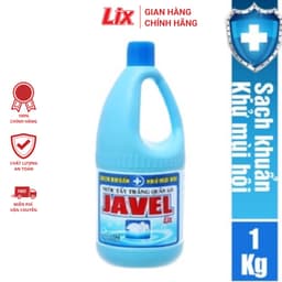 Thumbnail Nước tẩy trắng quần áo nước Javel Lix 1Kg - tẩy quần áo sạch khuẩn, khử mùi hôi - JL100 1