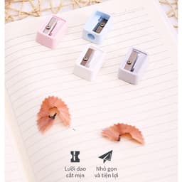 Thumbnail Gọt bút chì mini Deli - Hồng, Cam, Xanh dương, Xanh lá - 1 cái màu ngẫu nhiên - Chất liệu ABS bền bỉ, lưỡi dao không ghỉ 2
