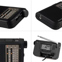 Thumbnail Radio cầm tay RETEKESS V117 FM AM SW tích hợp nút điều chỉnh màu đen cho người lớn tuổi 4