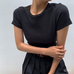 Thumbnail Áo thun nữ ôm idee cổ tròn tay ngắn 2