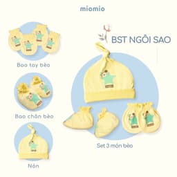 Thumbnail Bao Tay Sơ Sinh Bèo, Bao Chân Bèo, Nón Sơ Sinh MIOMIO - In Hình Cho Bé Trai, Bé Gái, Vải Cotton 3