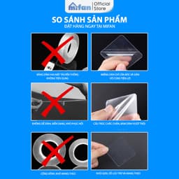 Thumbnail Combo 10 Miếng Dán 2 Mặt Siêu Dính MIFAN - Chống Thấm Chịu Nước Siêu Bền Chắc, Siêu Chịu Lực - Keo Dày 2