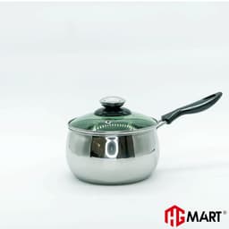 Thumbnail Nồi nấu cháo bột cho bé inox 304 1 đáy bếp từ nắp kính thương hiệu Hoàng Gia [Bảo Hành 12 Tháng] 1