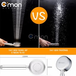 Thumbnail Bộ vòi sen tăng áp C'MON TS-01 3