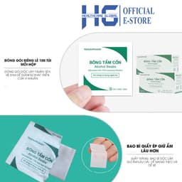 Thumbnail Hộp 100 Miếng Bông Tẩm Cồn  Dùng Cho Máy Đo Đường Huyết Microlife Diarite , Arkray Glucocard S - Sát Trùng Điểm Lấy Máu 4