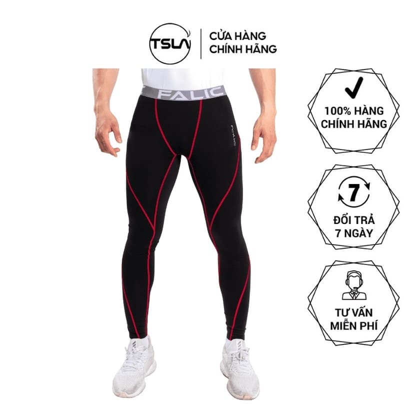 Ảnh Quần legging giữ nhiệt nam FALIC lót lông form ôm co giãn tập thể thao gym đánh bóng rổ FAL2011 1