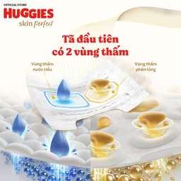 Thumbnail Tã/bỉm dán sơ sinh Huggies Skin Perfect M 76+3 miếng với 2 vùng thấm giảm kích ứng da 2