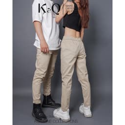 Thumbnail Quần ống suông kaki co giãn KQ STYLING kem cao cấp 1