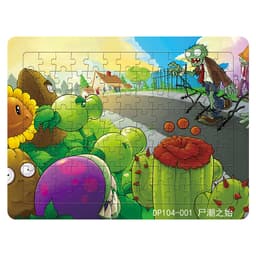 Thumbnail Tranh xếp hình LEQIAZHIXING PD005 104 mảnh ghép trò chơi Plants Zombie cho trẻ em với tấm đáy 4