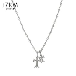 Thumbnail Vòng cổ choker 17KM Y2K mặt thánh giá đính pha lê thời trang 2