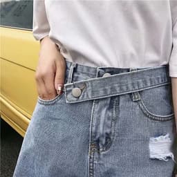 Thumbnail Quần short denim Daduhey ống rộng lưng cao thời trang mùa hè 2020 dành cho nữ 1