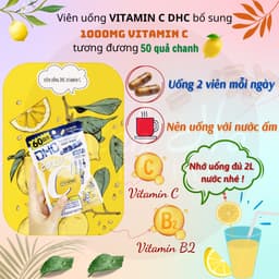 Thumbnail Viên uống Vitamin C DHC Nhật Bản gói 60 viên / 180 viên hỗ trợ sáng da, giảm vết thâm và tăng cường sức đề kháng 3