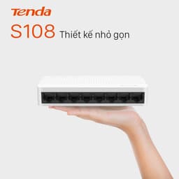 Thumbnail Bộ Chia Mạng Switch Để Bàn Tenda S108 8 Cổng 10/100Mbps - Hàng Chính Hãng 3