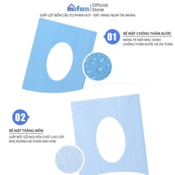 Thumbnail Miếng Giấy Lót Bồn Cầu Tự Phân Hủy MIFAN - 10 miếng/set - Chống Thấm Nước, Dính Chắc Chắn - Nhỏ Gọn, Vô Trùng, Sạch Sẽ 2