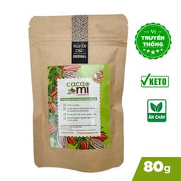 Thumbnail Bột cacao 100% nguyên chất không đường Thức uống sô cô la chuẩn ăn kiêng Keto CACAOMI Original 80g 1