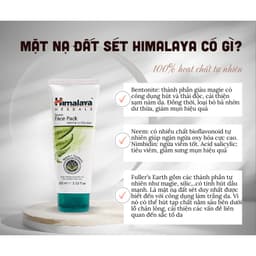 Thumbnail Mặt nạ đất sét kiềm dầu giảm mụn chăm sóc lỗ chân lông từ lá neem Himalaya Neem Face Pack 100ml 4