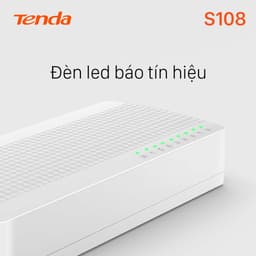 Thumbnail Bộ Chia Mạng Switch Để Bàn Tenda S108 8 Cổng 10/100Mbps - Hàng Chính Hãng 4