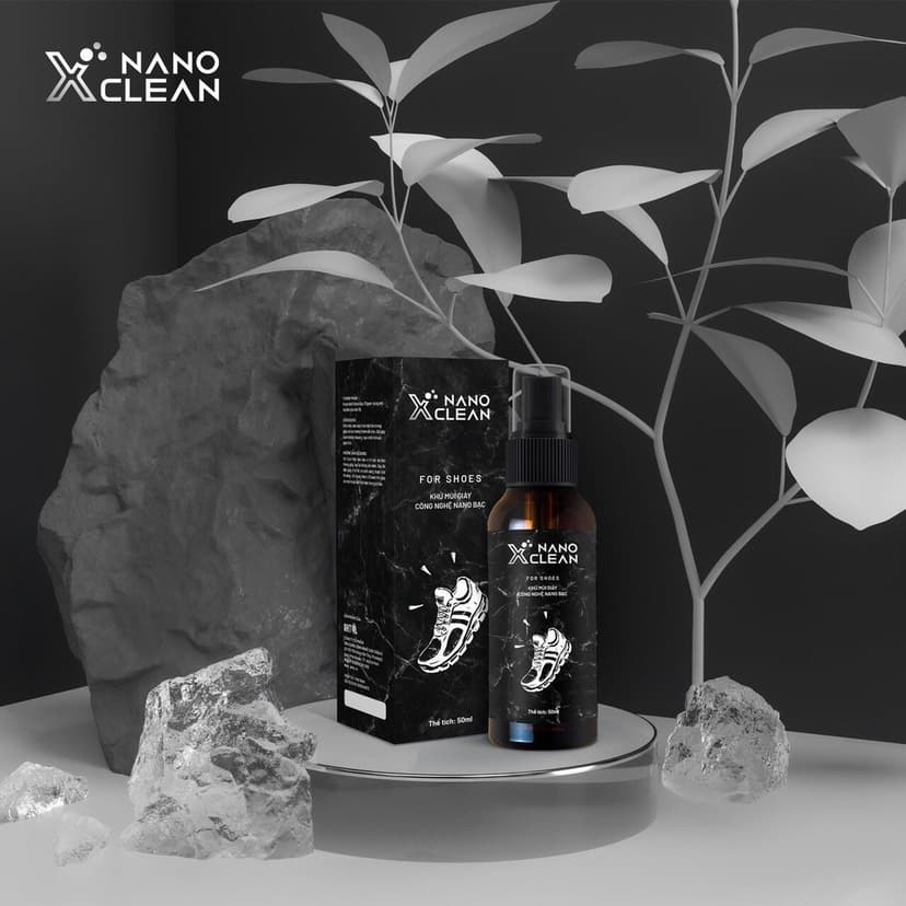 Ảnh Xịt Khử Mùi Giày Nano Xclean Nano Bạc AHTC 50ml Khử Mùi hôi giày hôi chân, Diệt Khuẩn Giày Dép 3