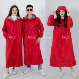 Thumbnail Áo mưa măng tô SEFA hai lớp nhiều màu, hàn nhiệt chống nước cao cấp 2