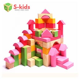 Thumbnail Đồ chơi thông minh cho bé S-Kids, Bộ xếp hình khối xây dựng 100 chi tiết bằng gỗ. 2