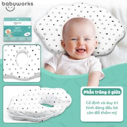 Thumbnail Babyworks Gối chống bẹt đầu cho bé chất liệu cao su non mềm mại và đàn hồi 2
