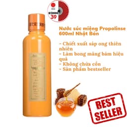 Thumbnail Nước súc miệng Propolinse màu cam 600ml Nhật bản, sạch mảng bám làm thơm miệng - Bahachiha 2
