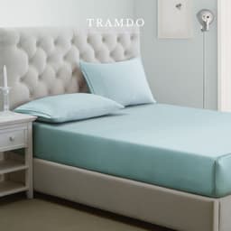 Thumbnail Bộ Chăn Ga Gối Lụa Cao Cấp NITE9SILK TRAMDO BEDDING Màu Xanh Ngọc 3