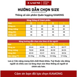Thumbnail Quần legging nữ ngố KAMONG Nâng Mông Cao Cấp cạp cao có túi vải cotton dẻo co dãn tốt dáng ngắn LG005 1