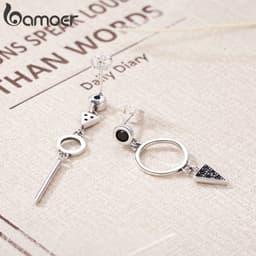 Thumbnail Khuyên tai BAMOER bạc 925 thời trang Hàn Quốc 4