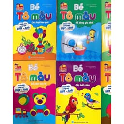 Thumbnail Sách - Combo Bé tô màu phiên bản song ngữ Việt - Anh (10 quyển) 2