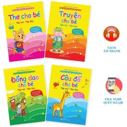 Thumbnail Sách - Tuyển tập Thơ - Truyện - Đồng dao - Câu đố cho bé từ 0-6 tuổi (sách có kèm file nghe) giúp trẻ tập nói tập đọc 1