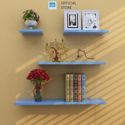 Thumbnail Set 4 Kệ Gỗ Treo Tường Thanh Ngang SIB Decor Trang Trí Phòng Khách Góc Làm Việc - KT001-2346 3