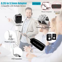 Thumbnail Bộ thu và máy phát micro không dây RETEKESS TT123 2.4G thiết kế đeo tai hỗ trợ dạy học/ hội nghị/ hướng dẫn du lịch 1