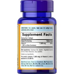 Thumbnail Viên uống bổ mắt, tăng cường thị lực purritan’s pride vitamin A beta caroten 100v 2