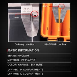 Thumbnail Vương Quốc Hộp Câu 12 / 14 Ngăn Phụ Kiện Câu Cá Dụ Móc Hộp Bảo Quản Hai Mặt Chất Lượng Cao Mồi Móc Câu Cá Hộp 3