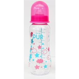 Thumbnail Bình sữa cổ thường thân thon có eo Pur 240ml - màu hồng 1