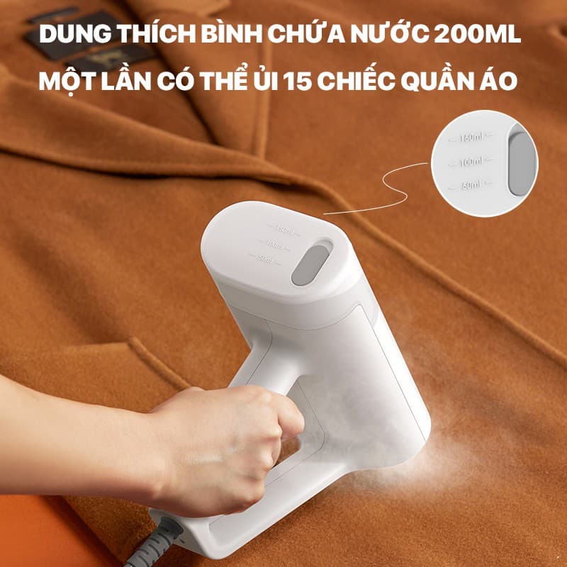 Ảnh Bàn ủi hơi nước Deerma HS100 nhỏ gọn công suất 1000W là phẳng các loại vải - Bảo hành 12 tháng 3