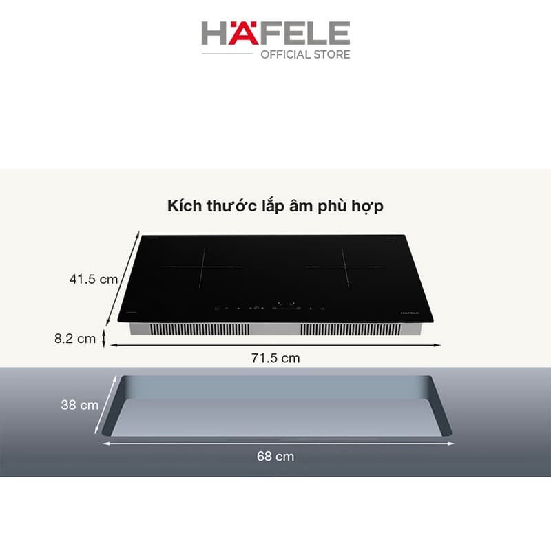Ảnh Bếp âm từ đôi Hafele HC-I2712A (536.61.716) 71.5cm 2
