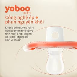 Thumbnail Núm ti ngậm giả cho bé Yoboo YB-0007 đầu tròn bằng silicone nguyên khối mô phỏng ti mẹ - Hàng chính 2