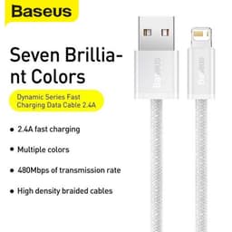 Thumbnail Cáp sạc Baseus Dynamic Series USB dùng cho 6/7/8/10/11/12/13/14 sạc nhanh 2.4A data tốc độ cao, dây bọc dù, dài 1m/2m 3