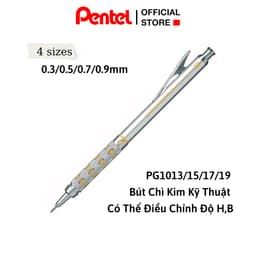 Thumbnail Bút Chì Cơ Khí Pentel Graphgrear 1000 – Thân Kim Loại Inox, Nét Chuẩn Xác – Bút Chì Bấm Ngòi 0.5mm 2