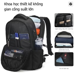 Thumbnail Tigernu T-B3105-4A/T-B 3105 -3A Balo laptop vải nylon có khóa TSA mở rộng được chống thấm nước 15.6-17 inch 2