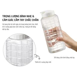 Thumbnail Bình đụng nước Lock&Lock Chess Water Bottle HAP810 (1L) HAP812 (1.5L) - K-MALL 2