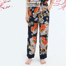Thumbnail Đồ Bộ Nữ Lụa Satin Pijama Cao Cấp JAPAN SILK Tay Ngắn Quần Dài Họa Tiết Bản Đồ Vintage 2