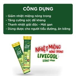 Thumbnail Viên sủi thanh nhiệt Livecool Nam Dược hương chanh 16 viên x 4g hỗ trợ giảm nhiệt miệng, nóng trong 3