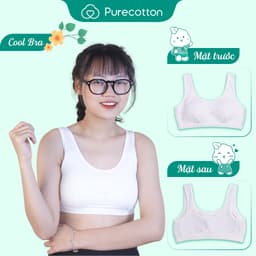 Thumbnail Áo lót học sinh Purecotton cho bé gái mới lớn chất liệu cotton kiểu dáng chui đầu - đệm mỏng PC010 2