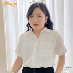 Thumbnail Áo sơ mi nữ tay ngắn đuôi tôm BIGSIZE (55kg đến 95kg) - 21YSM90 - BU Bigsize Young 3