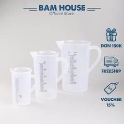 Thumbnail Ly đong nhựa định lượng pha chế loại lớn 100ml – 500ml Bam House cao cấp LDN01 1